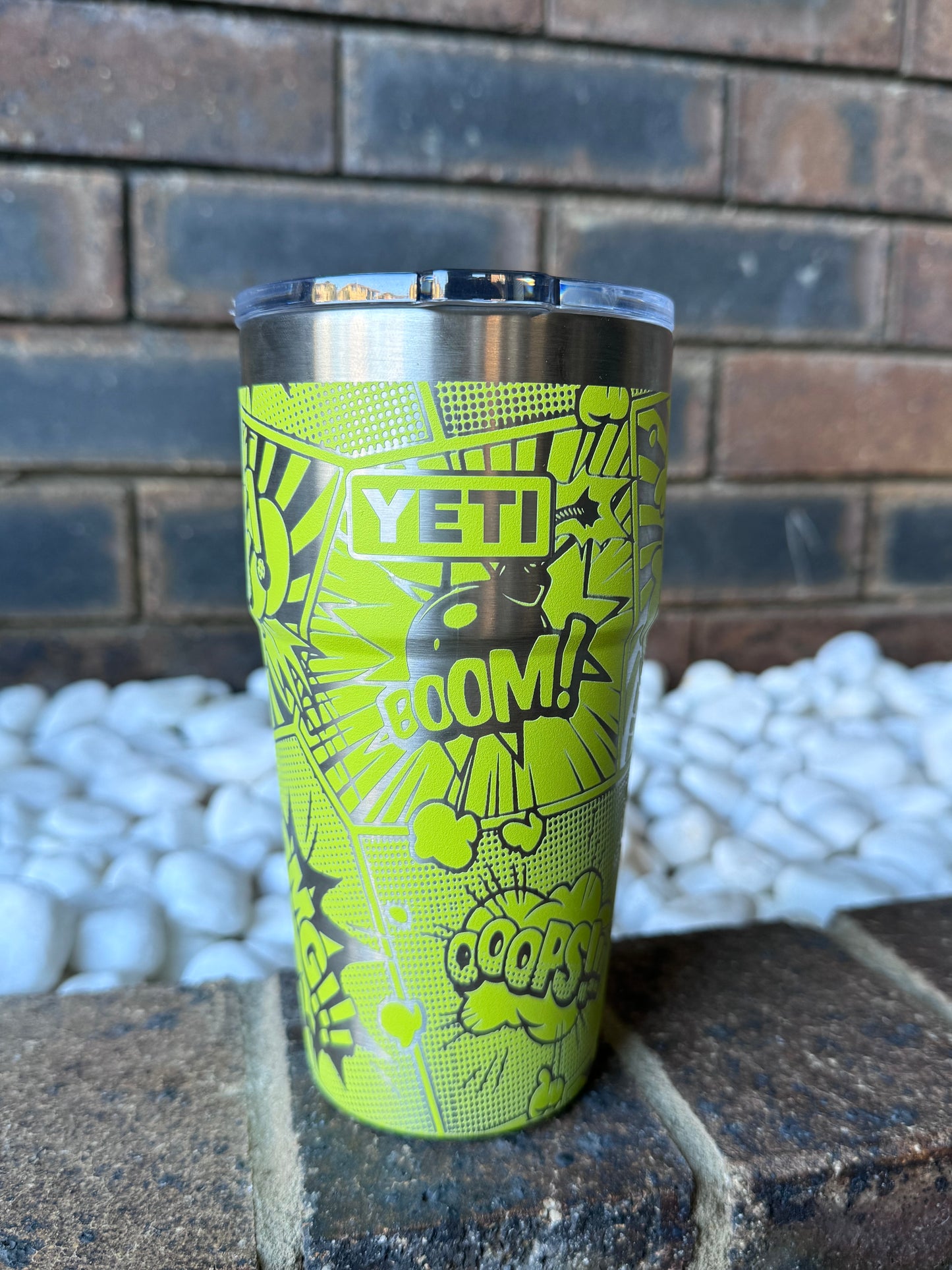 YETI, FRANK GREEN, POWDER COATED TUMBLER/CUP ENGRAVING