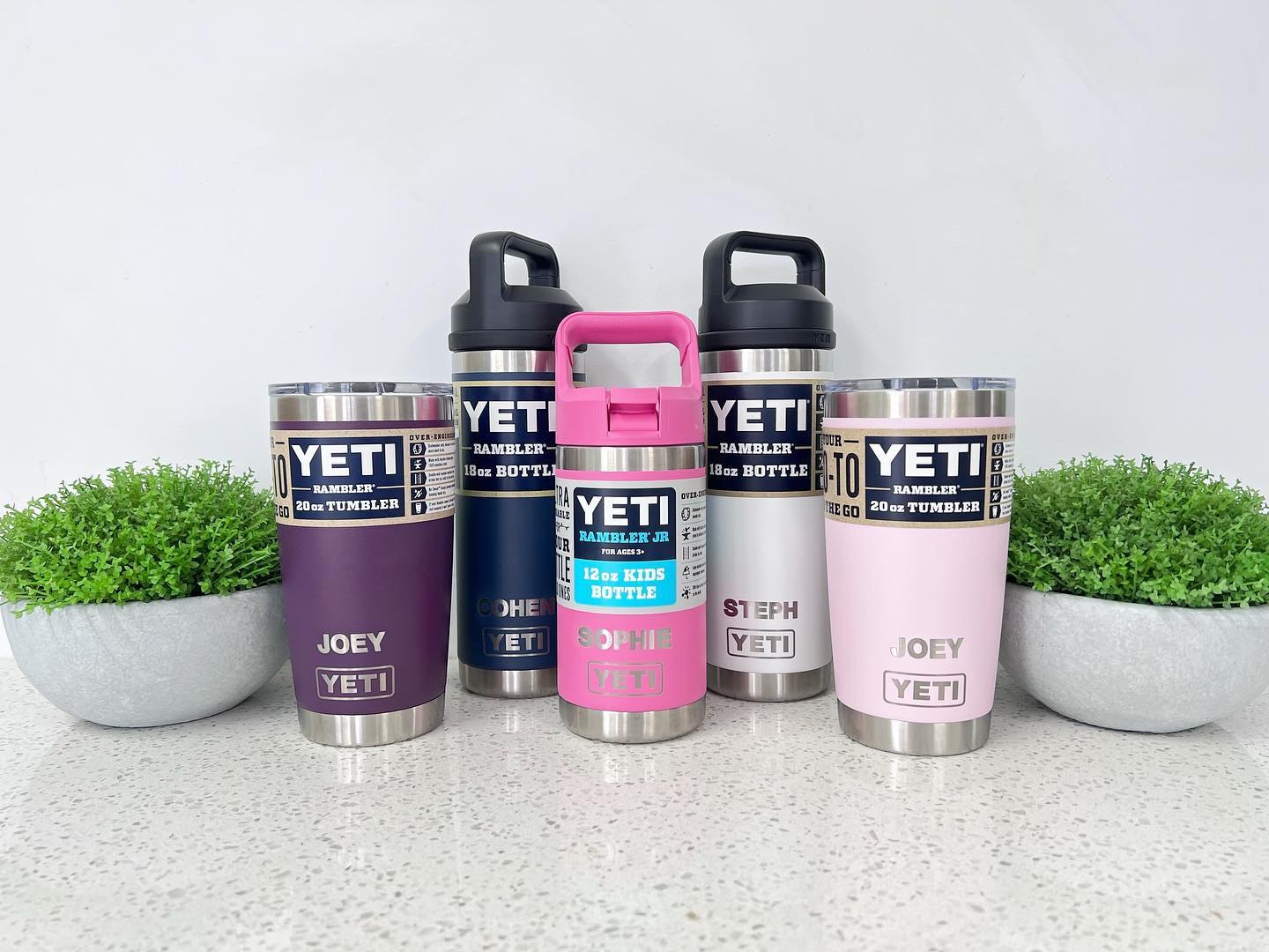 YETI, FRANK GREEN, POWDER COATED TUMBLER/CUP ENGRAVING