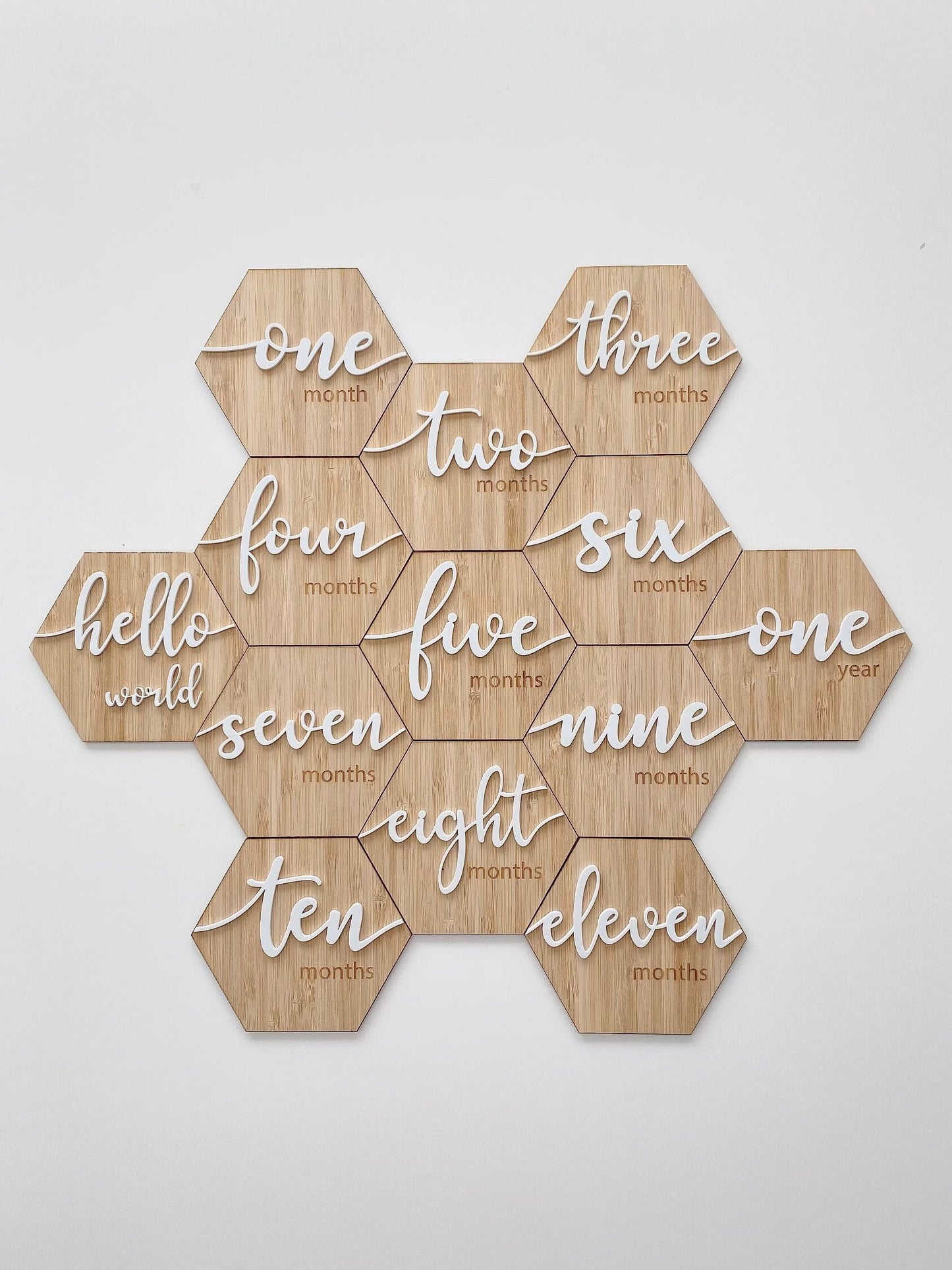 3D BABY MILESTONE CARDS BAMBOO