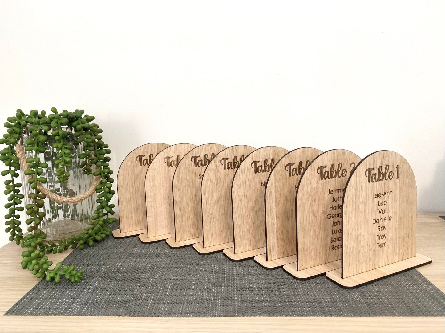 WOODEN TABLE NUMBERS