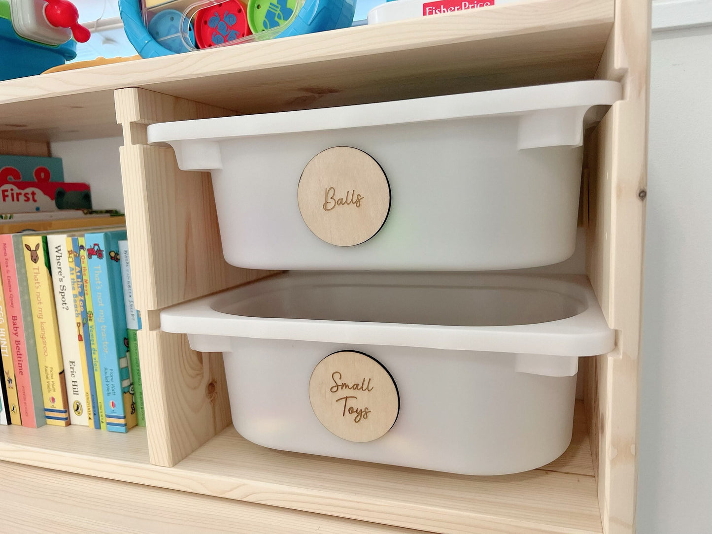 PERSONALISED WOODEN ENGRAVED TOY STORAGE LABELS - KEEP TOYS ORGANISED IN STYLE!