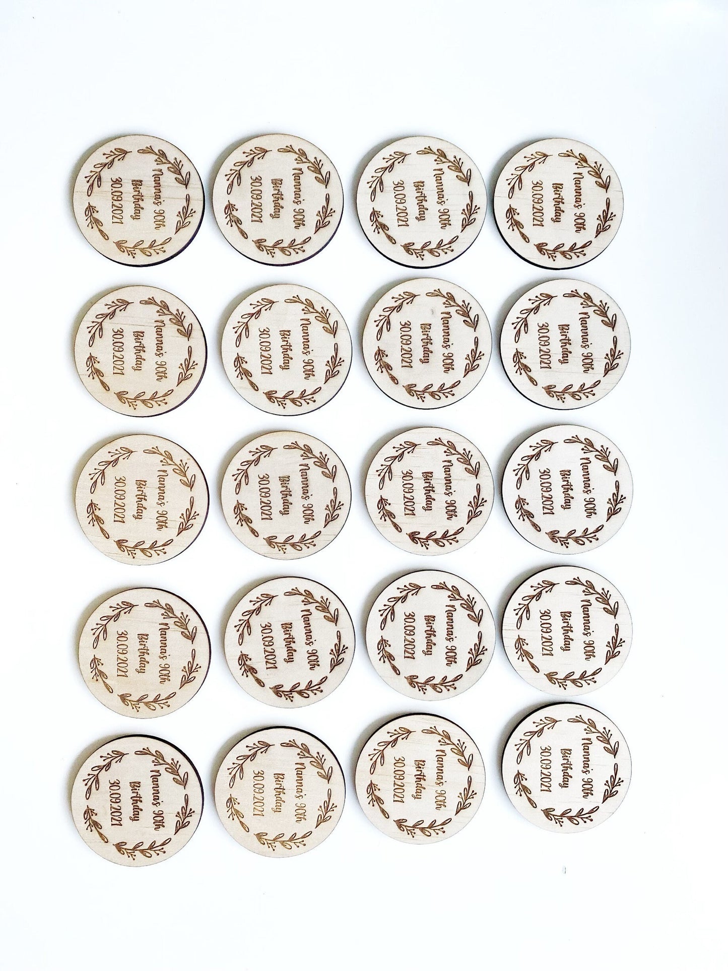 Personalised Wooden Engraved Coasters