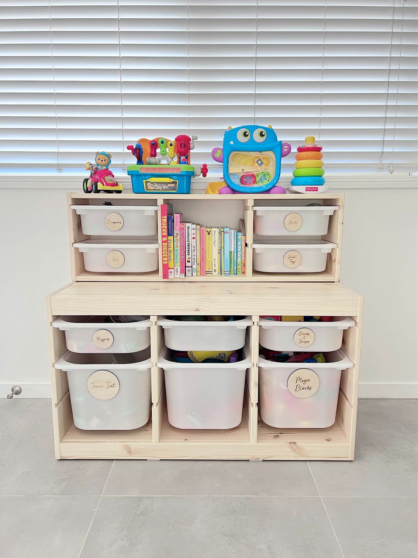 PERSONALISED WOODEN ENGRAVED TOY STORAGE LABELS - KEEP TOYS ORGANISED IN STYLE!