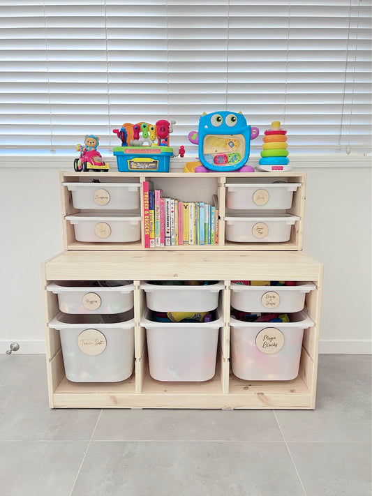 PERSONALISED WOODEN ENGRAVED TOY STORAGE LABELS - KEEP TOYS ORGANISED IN STYLE!