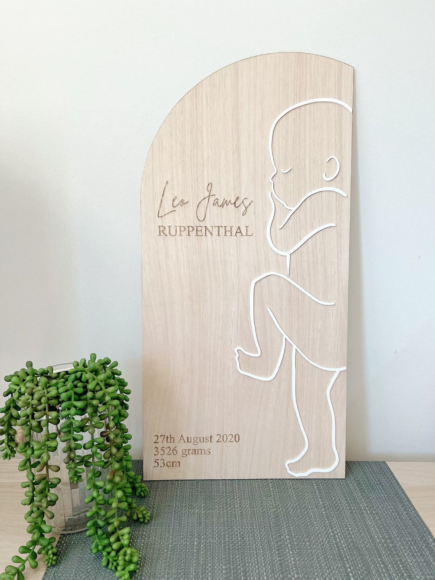 1:1 BABY BIRTH PLAQUE