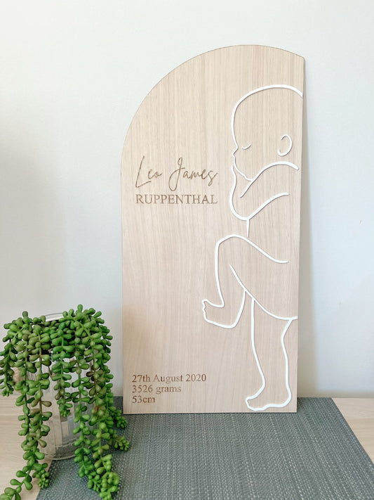 1:1 BABY BIRTH PLAQUE