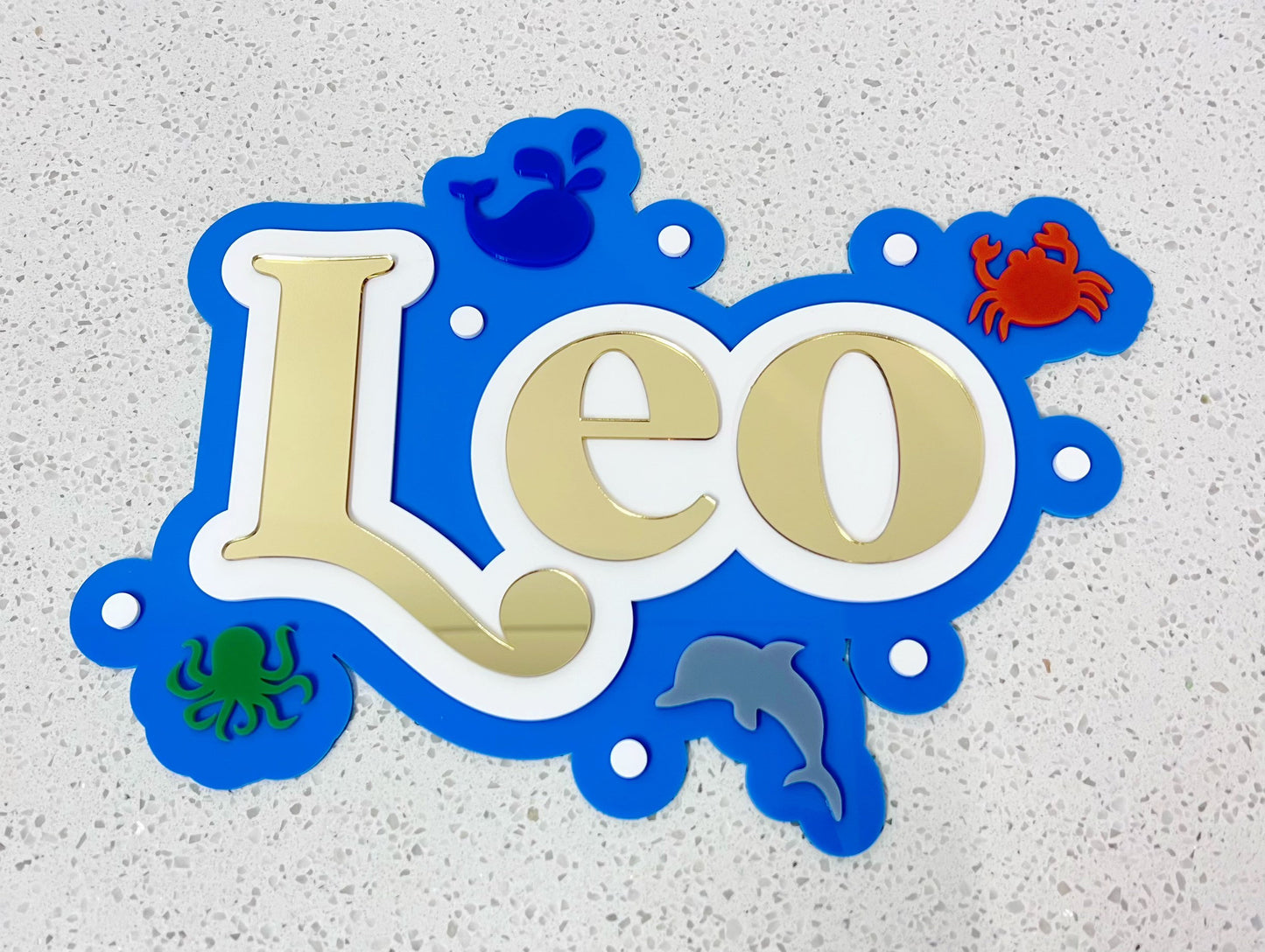 CHILDRENS LAYERED NAME SIGN 3D