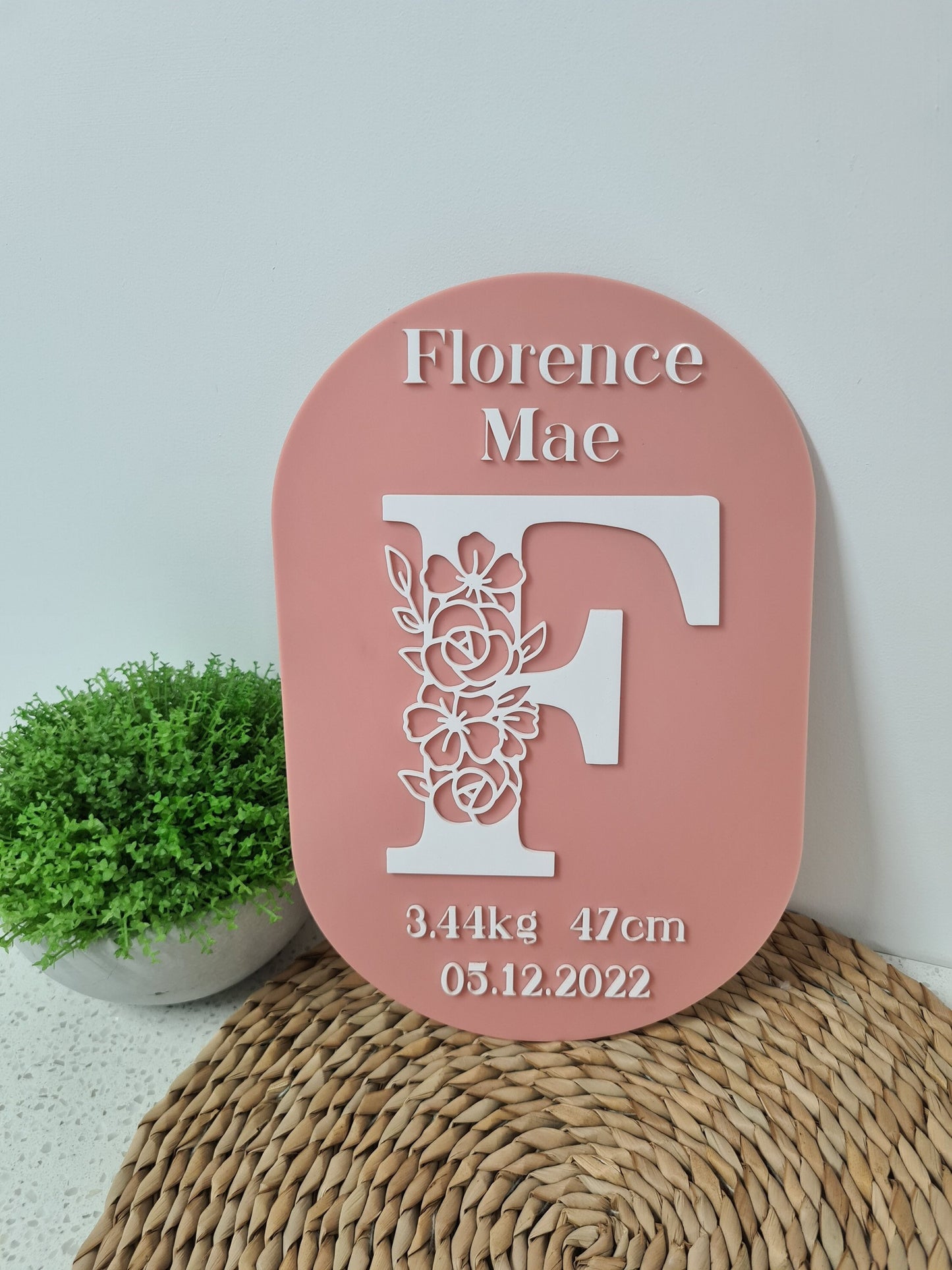 3D NURSERY NAME PLAQUE