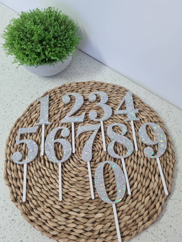 NUMBER CAKE TOPPERS