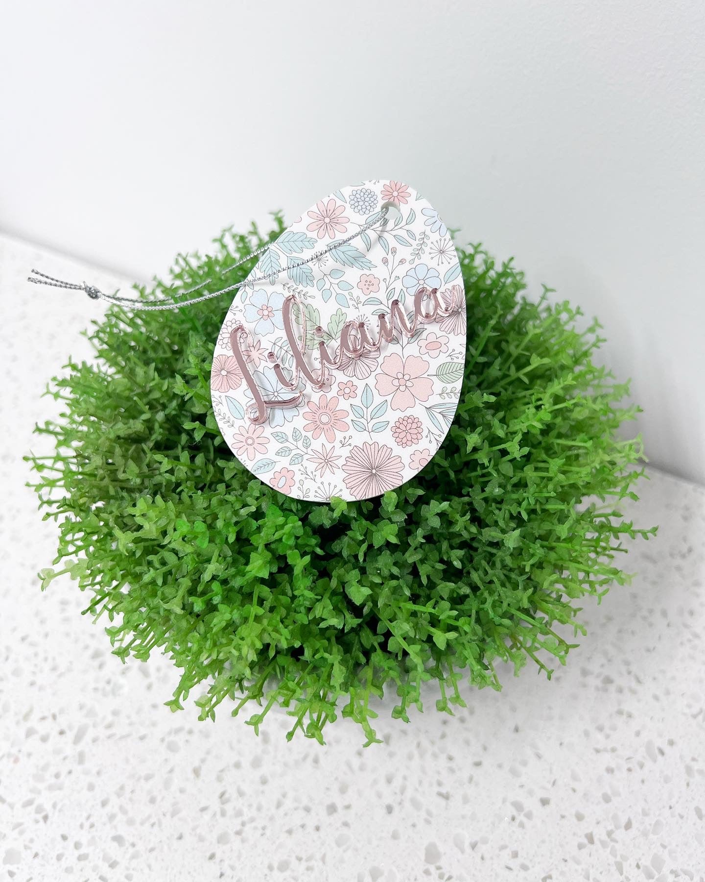 Pattern Acrylic Easter Tag