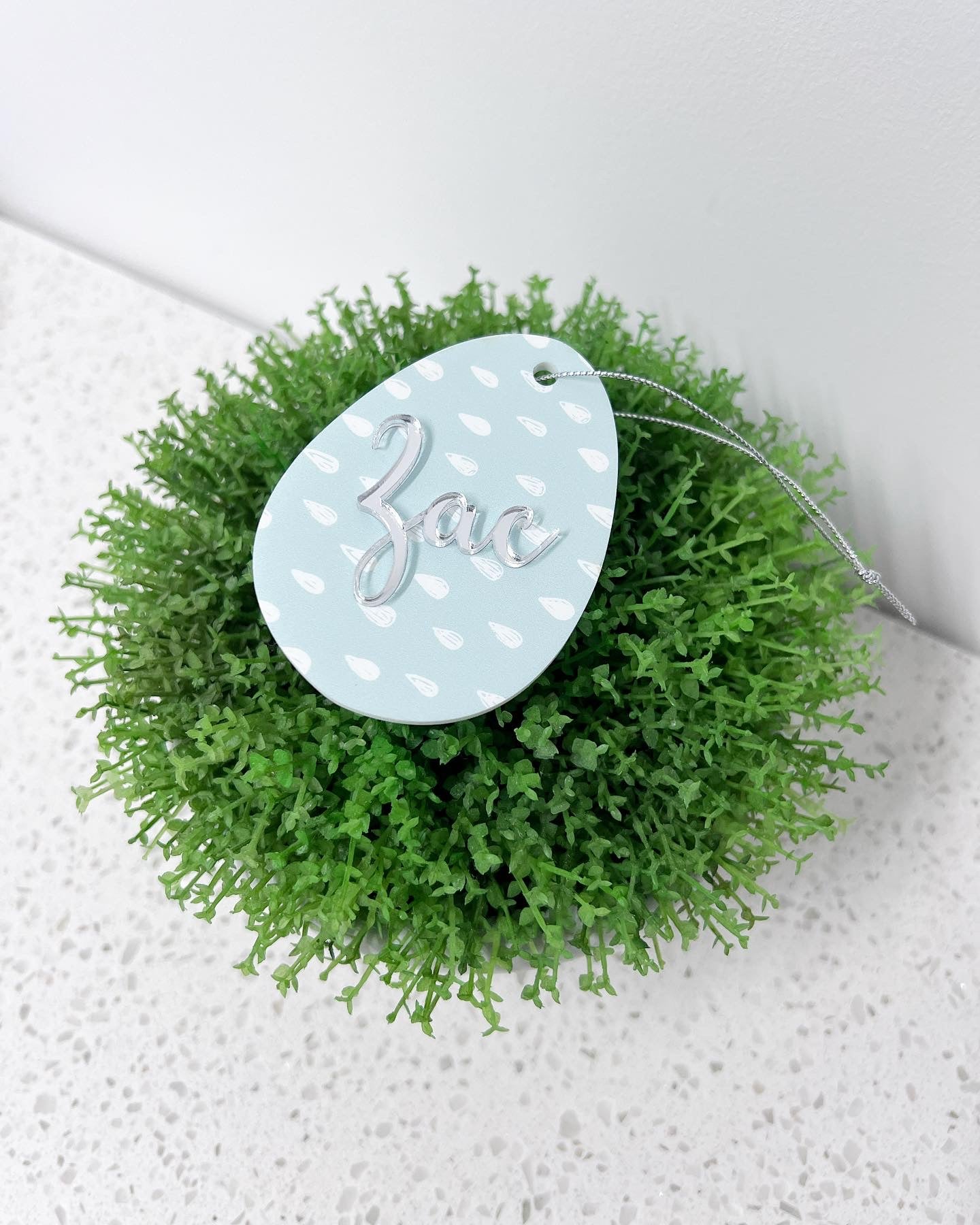 Pattern Acrylic Easter Tag