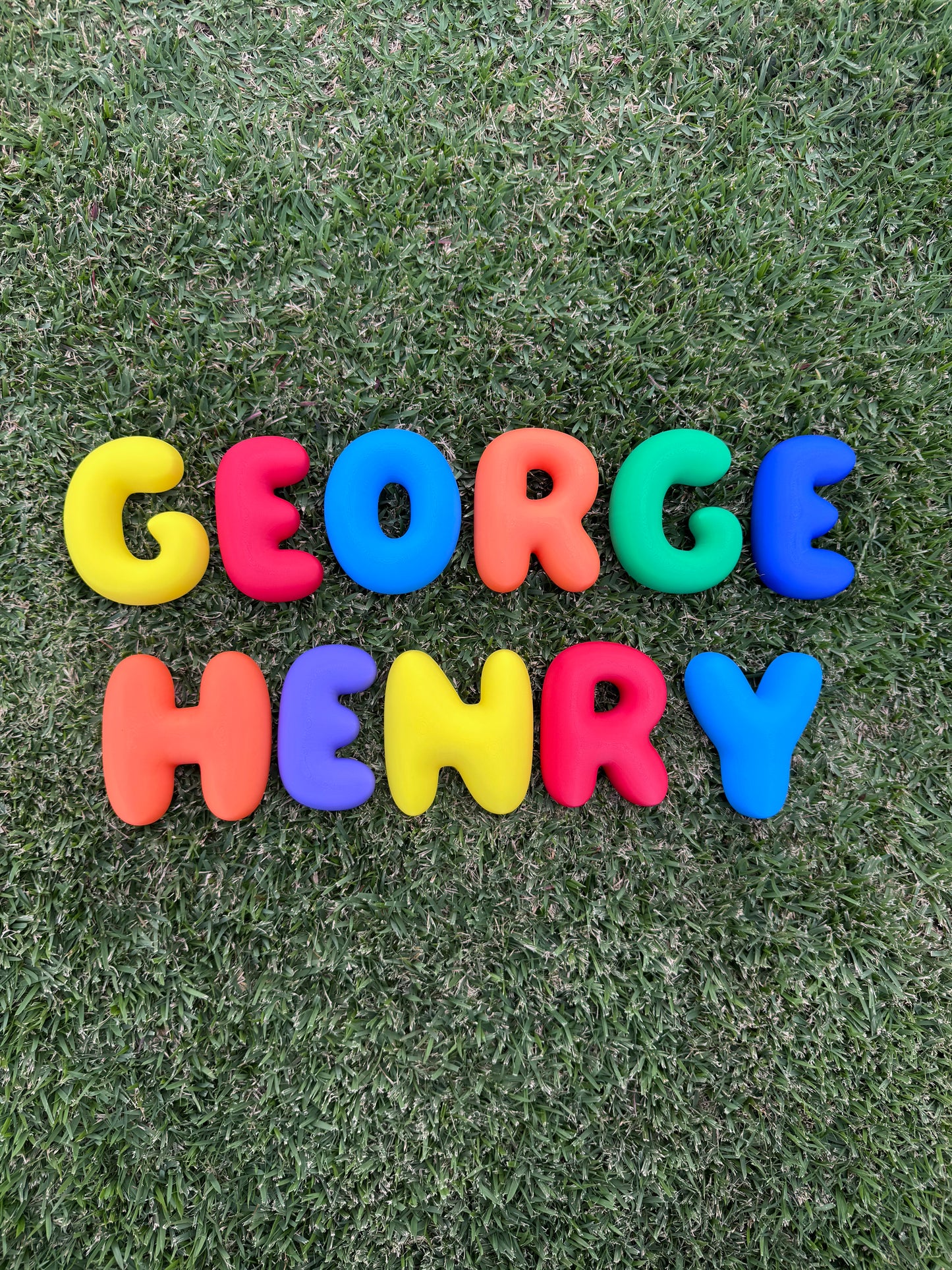 3D PRINTED BUBBLE LETTERS