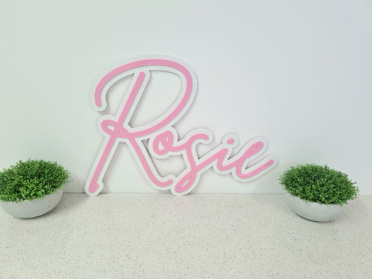 3D Wall Name Sign (2x LAYERS)