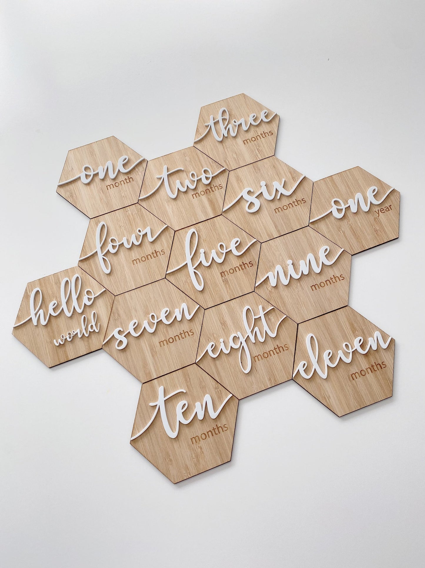 3D BABY MILESTONE CARDS BAMBOO