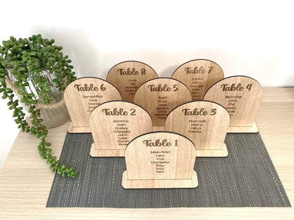 WOODEN TABLE NUMBERS
