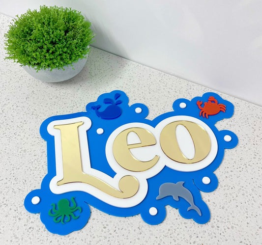 CHILDRENS LAYERED NAME SIGN 3D
